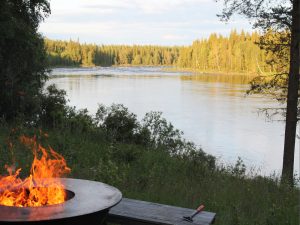 Feuerstelle in Lappland