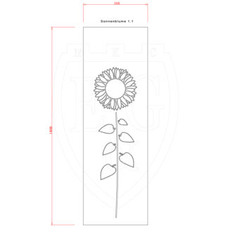 Sichtschutzwand Sonnenblumen V.1