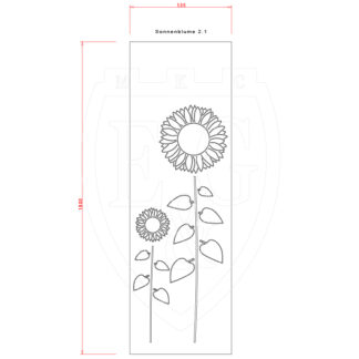 Sichtschutzwand Sonnenblumen V.2