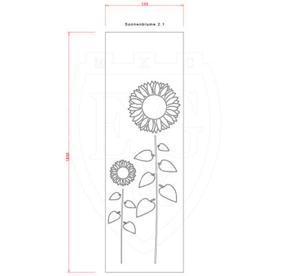 Sichtschutzwand Sonnenblumen V.2