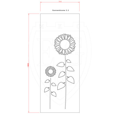 Sichtschutzwand Sonnenblumen V.2