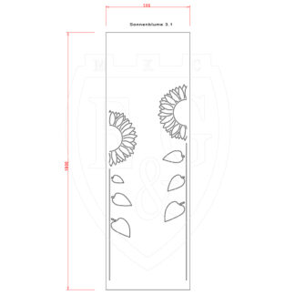 Sichtschutzwand Sonnenblumen V.3